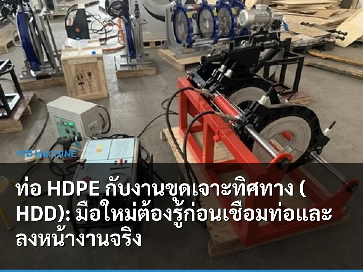 ท่อ HDPE กับงานขุดเจาะทิศทาง (HDD): มือใหม่ต้องรู้ก่อนเชื่อมท่อและลงหน้างานจริง