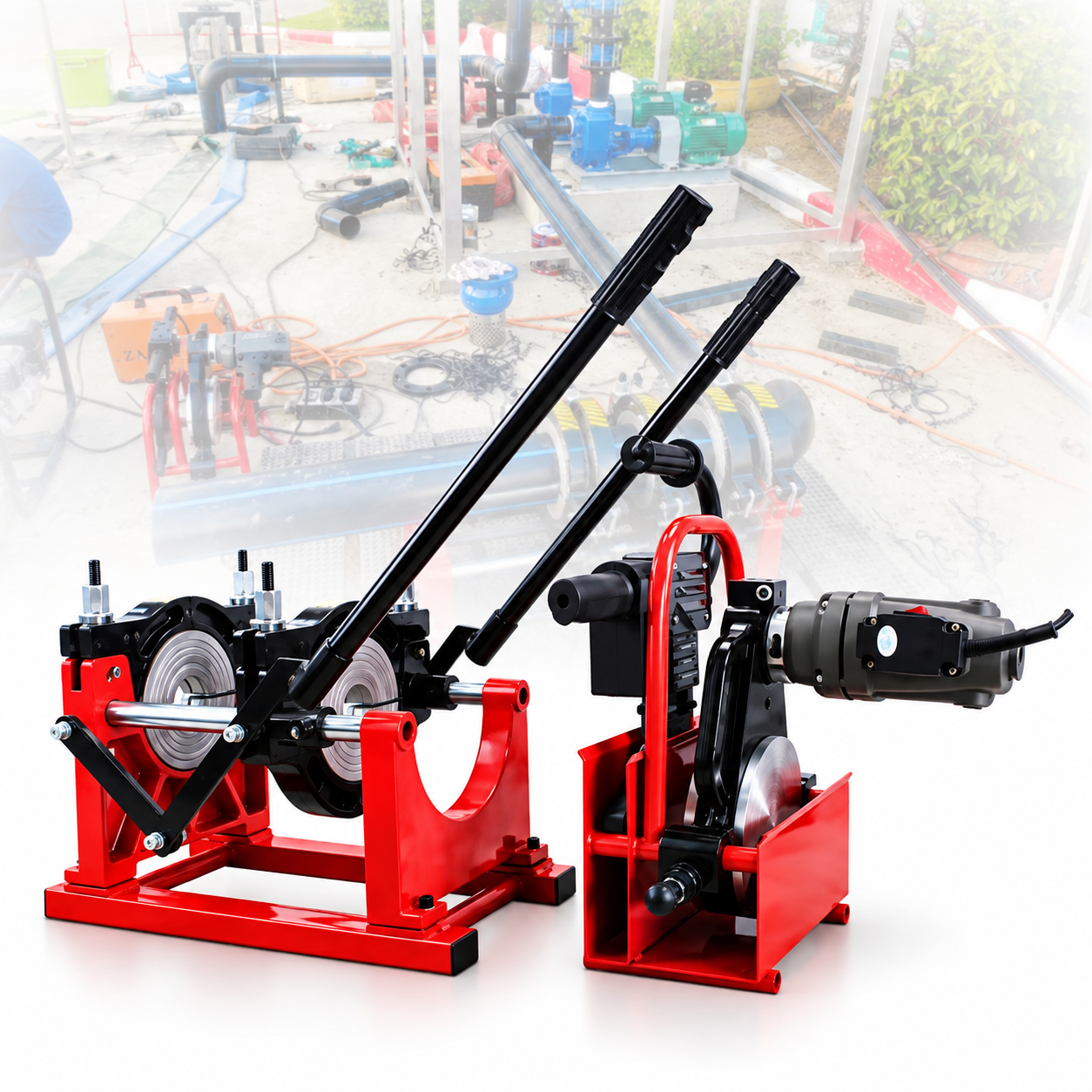 เครื่องเชื่อมท่อแบบมือโยก รุ่น PE200M สำหรับงานท่อHDPE,PE