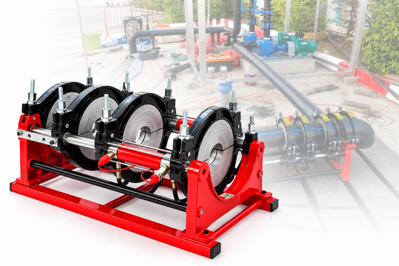 เครื่องเชื่อมท่อแบบไฮดรอลิค รุ่น PE250H สำหรับงานท่อHDPE,PE