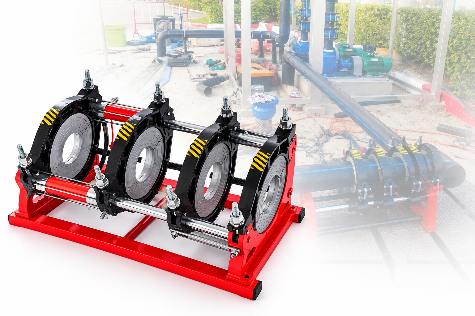 เครื่องเชื่อมท่อแบบไฮดรอลิค รุ่น PE315H สำหรับงานท่อHDPE,PE